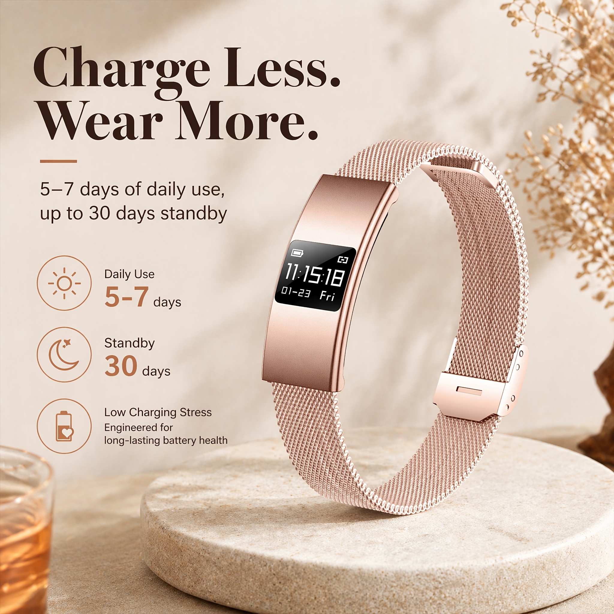 Upgraded Ultra-Thin Smart Bracelet for Fitness Tracking