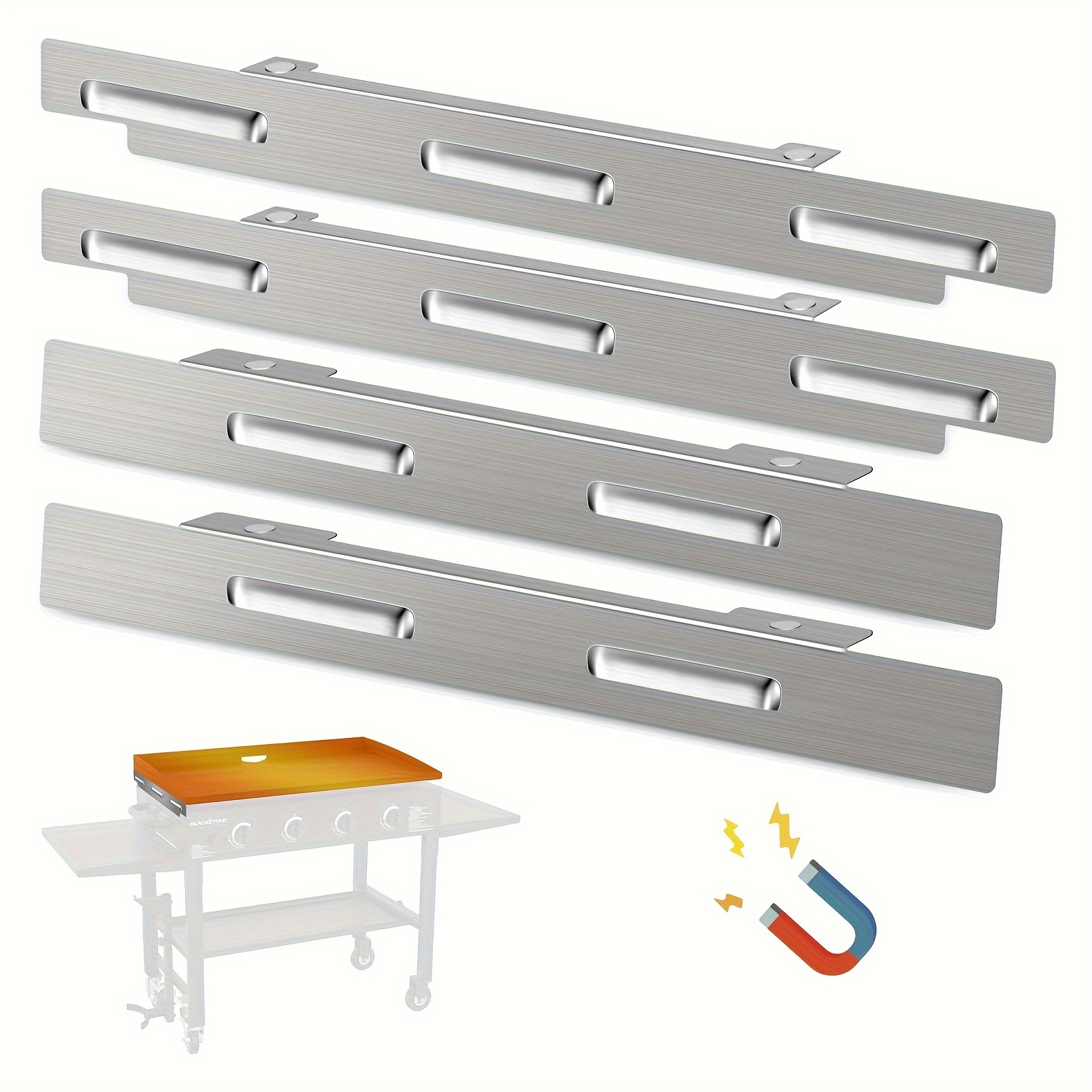 Kit Paravento Magnetico Per Piastra Blackstone 22'' (55cm) - Accessori Antivento In Acciaio