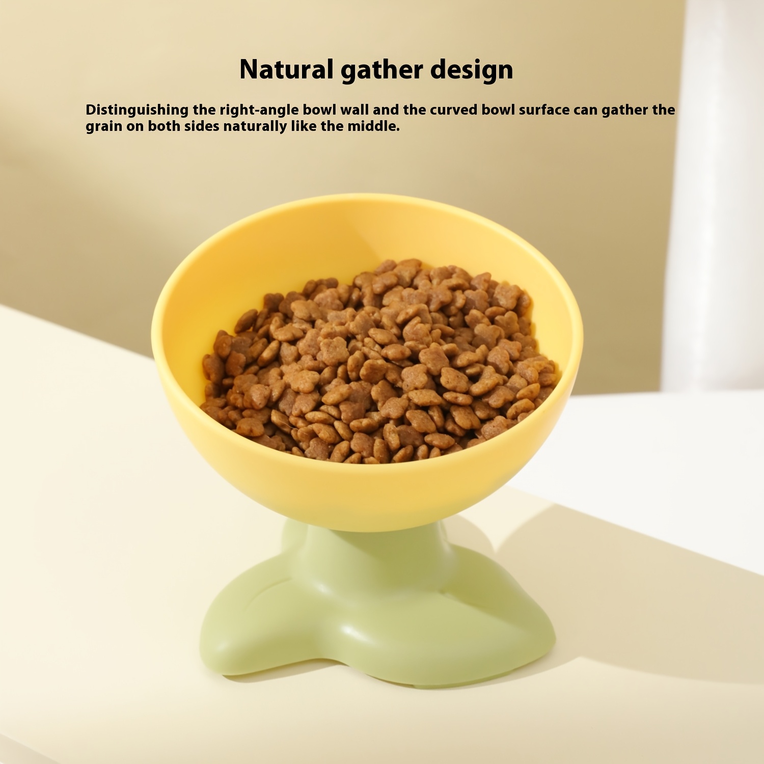1pc elevated pet bowl with non slip   15 anti tip angle spill proof dual   and water dish elevated feeding for     non toxic   material compatible with cats and small dogs easy clean   dining bowl elevated dog bowl   design sturdy construction cat owners Product details 4