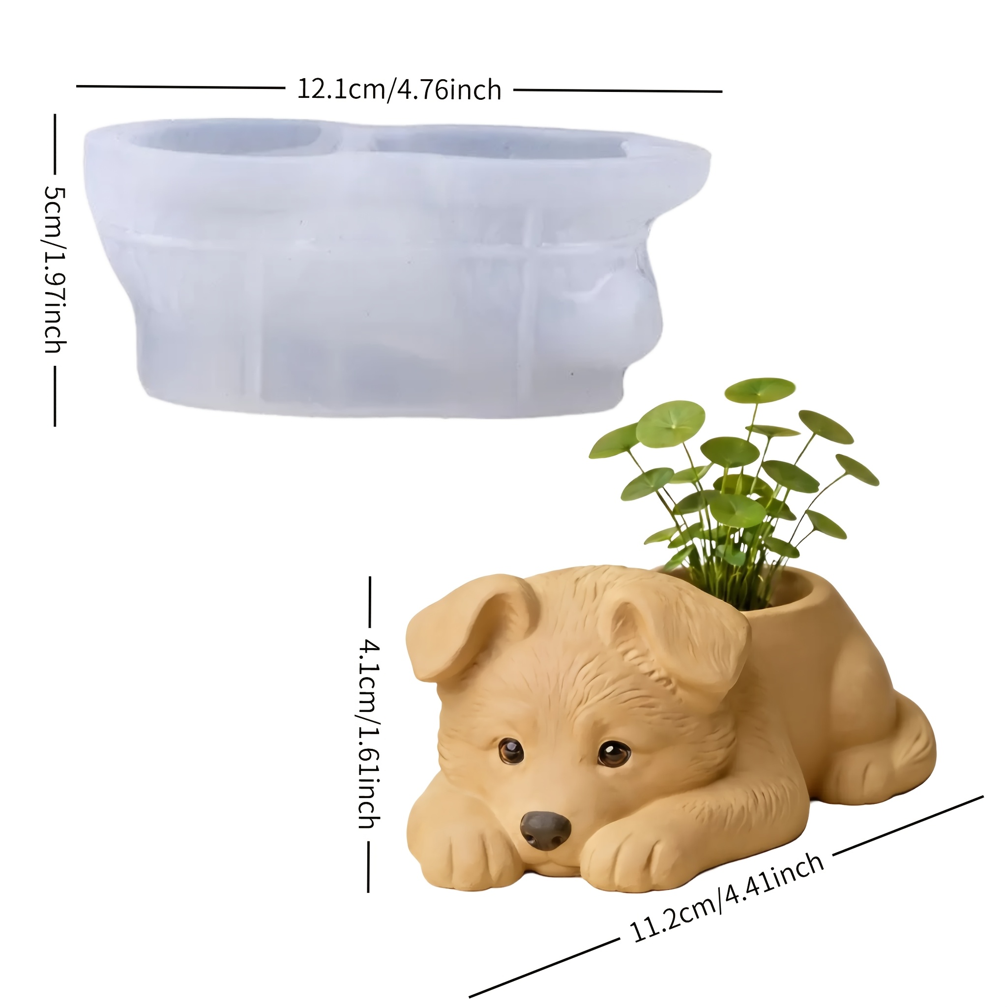 TEMU Moules en pour Résine - Moule à Pot de Fleurs - DIY Pot pour Plantes Succulentes - Décoration en Plâtre et Résine - Moule Artisanal pour Époxy -