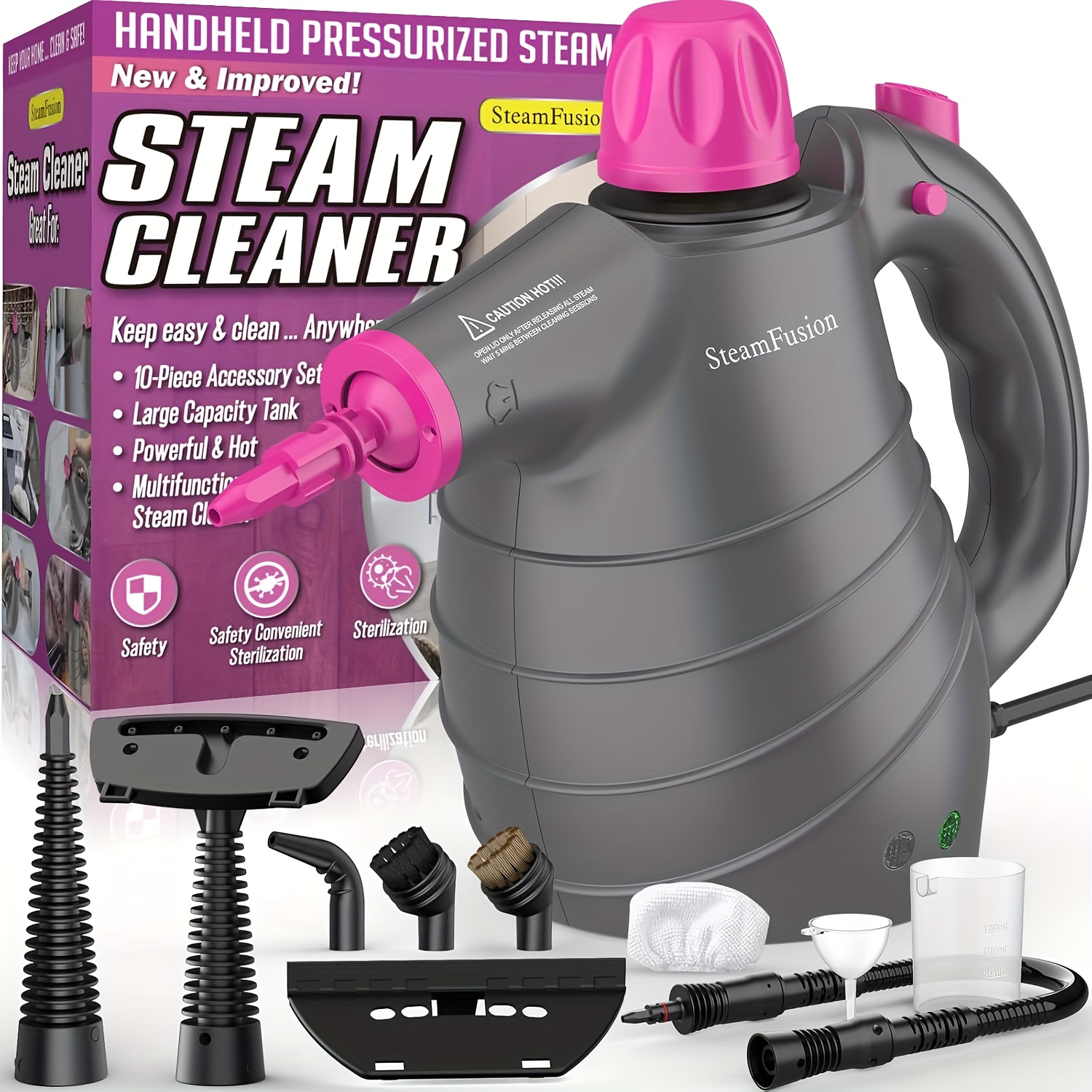 Handheld Steam hotsell Cleaner with Multiple Accessories Set