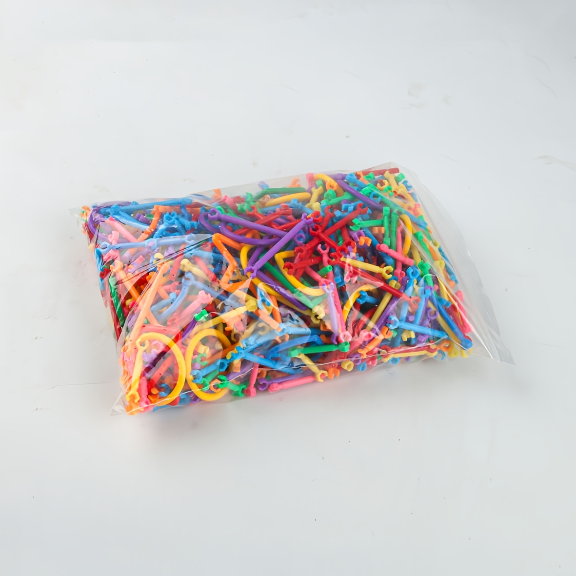 TEMU Mégacoffret Cadeau de 500 de Construction en Sac, Intelligents Colorés à Enficher, Ensemble de Jouets de à Empiler pour Enfants, Aléatoires |