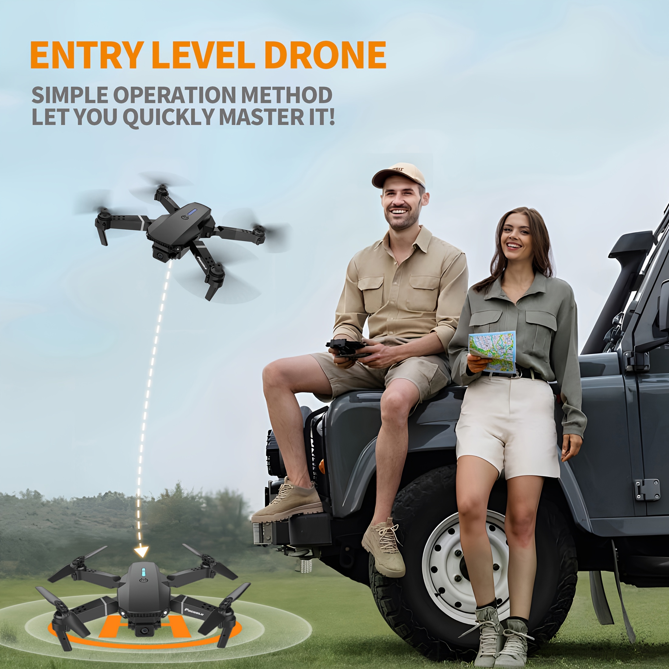 [Dron z Podwójną Kamerą] Zasięg 50m E88 Profesjonalny Dron - Prędkość 4 m/s, Pilot, Utrzymanie Wysokości, Ładowanie USB, Bateria Li-Poly, Do użytku wewnątrz i na zewnątrz, Dron z kamerą,Dron z pilotem zdalnego sterowania i ekranem,Wysokiej Jakości Dron,Dron Długodystansowy,Dron wewnętrzny,Samolot Latający Dron,Mini Dron,Mini Dron,Dron z Ekranem, Latanie w Pomieszczeniach,Fotografia Lotnicza,Przenośny Quadcopter,Kompaktowa konstrukcja,Silnik bezszczotkowy,Stabilny Lot,