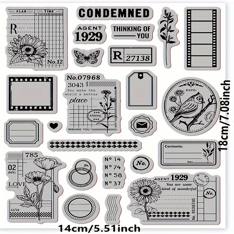 Gear Stamp Stamp Clear Stamp Painting Tool Clipping Craft Diy Card Decoration Rubber