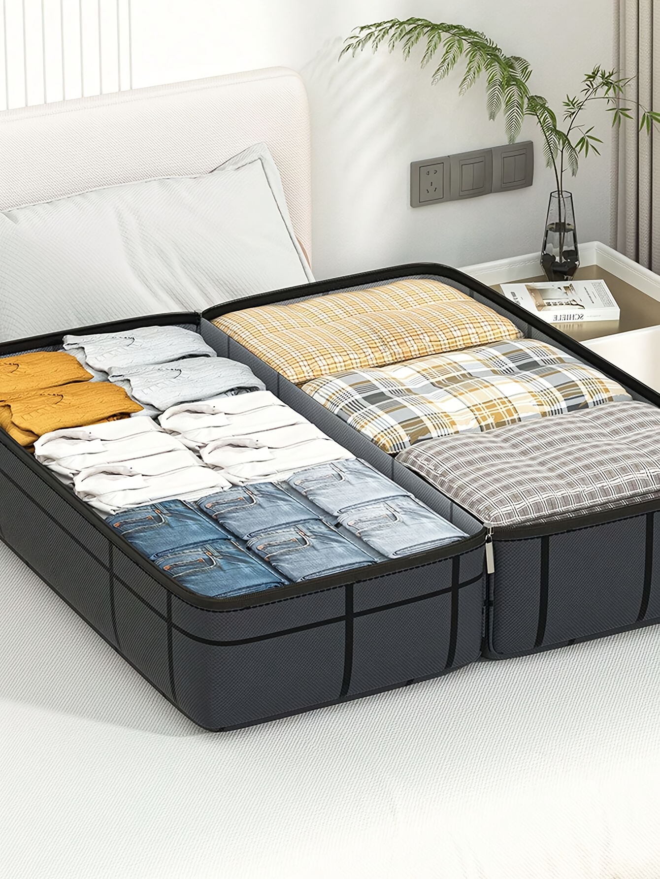 1pc portable storage bag, large capacity travel bag, handling bag, with handle, suitable for quilt, clothing, clothes, and other items storage