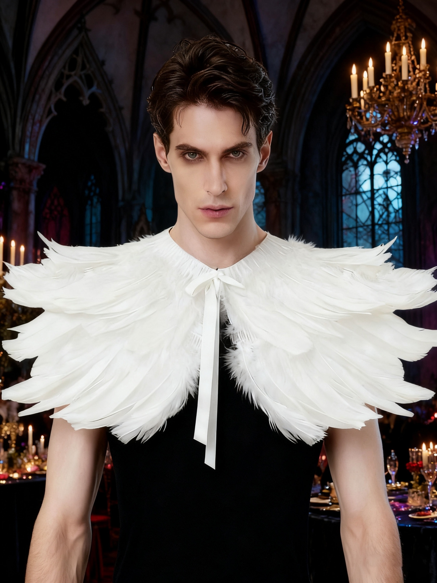 Costume Déguisement Homme The Crow - Tenue Complète En Polyester Noir Pour Fête Et Cosplay