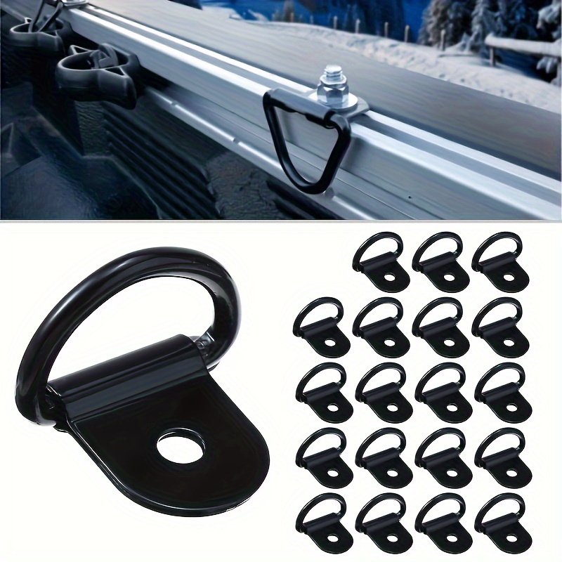 

10- Metal D- Anchors, Steel Anchor For Securing In Trucks, Trailers, Rvs, And Boats