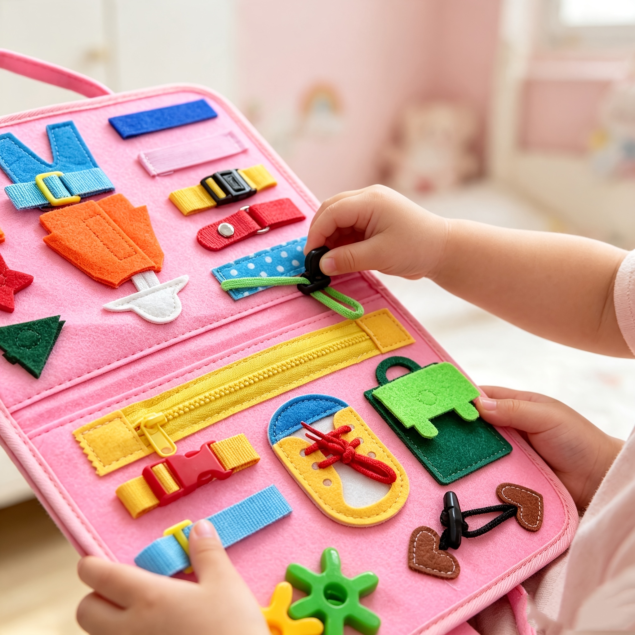 Sorting and Stacking Toys - STEM Sensory Activity Board