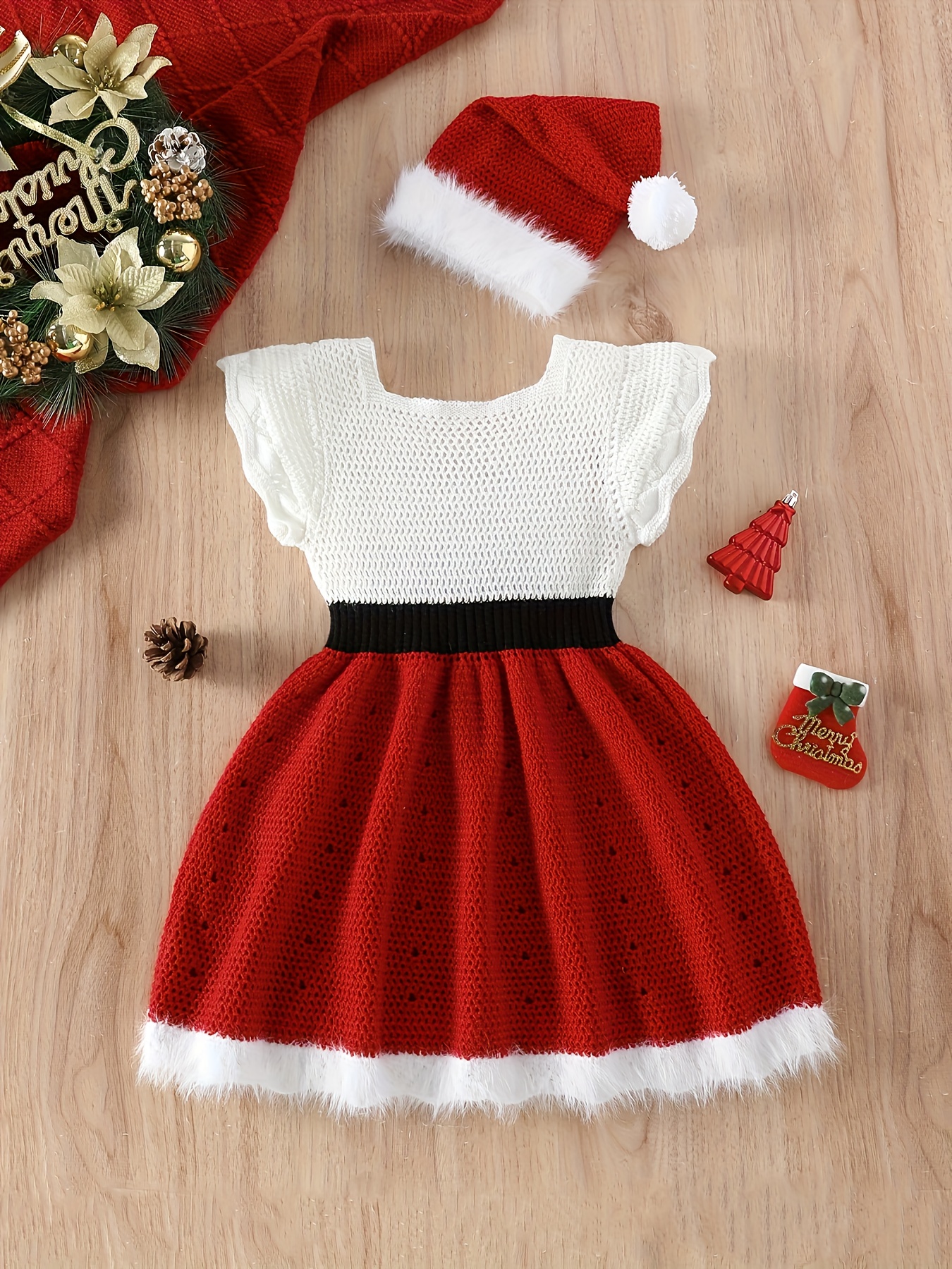 white christmas dresses Girls Holiday Fair Isle Swing Sweater Dress main image 0