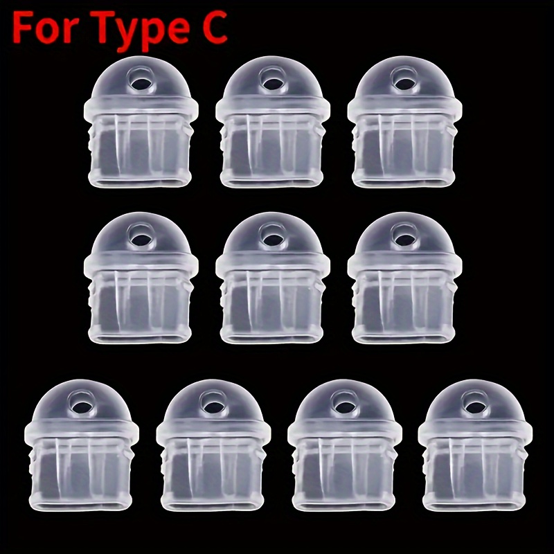 

30pcs Plug Transparent Charge Port Dust Plug For Iphone Type C For Plug Stopper Protection Cap Phone Pendant Charging Port