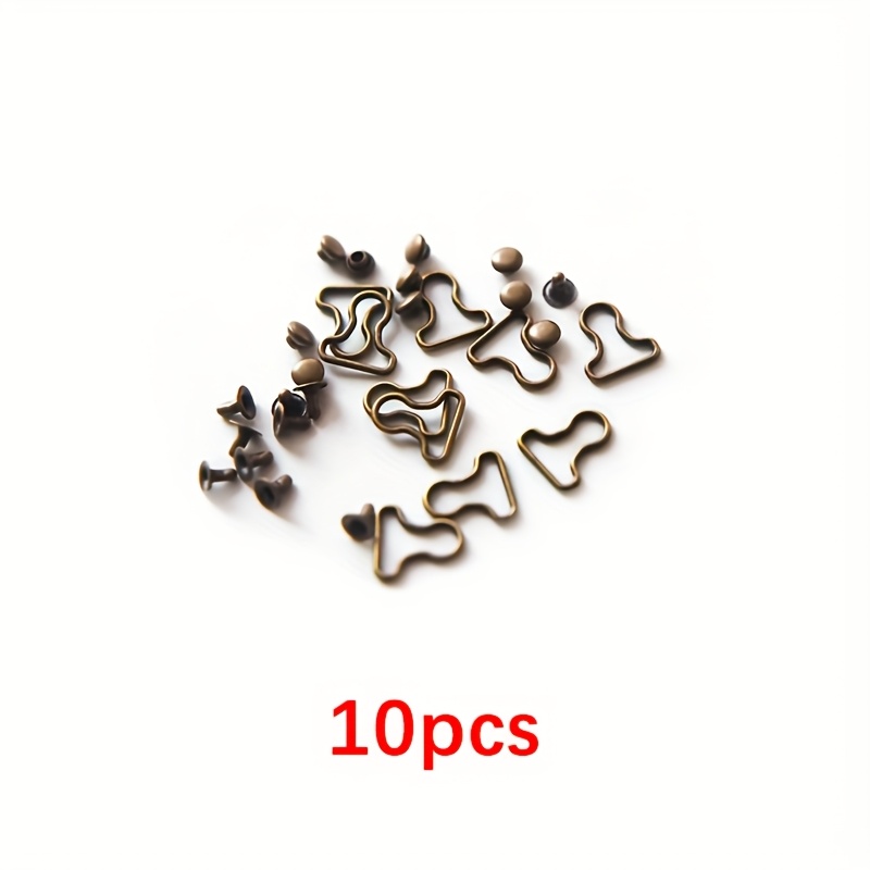 Image of 10pcs Mini Overall Buckles, Strap Hardware Additions - Perfect For Hand-sewn Fabric Decor Crafts And Sewing Projects Craft Making Supplies