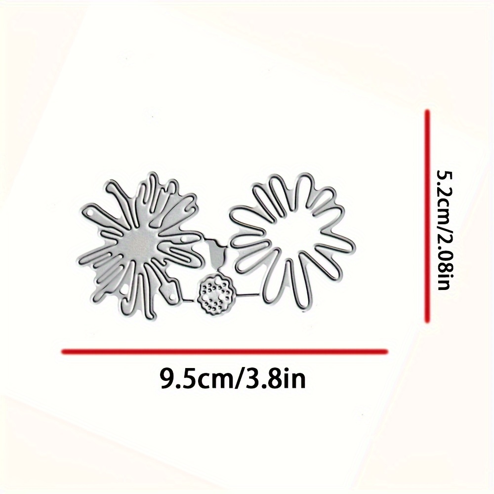 TEMU 1pc Floral Metal Frame Pattern Cutting Die For Paper Card Scrapbooking Greeting Card Album Crafts Decorative Metal Cutting Die.