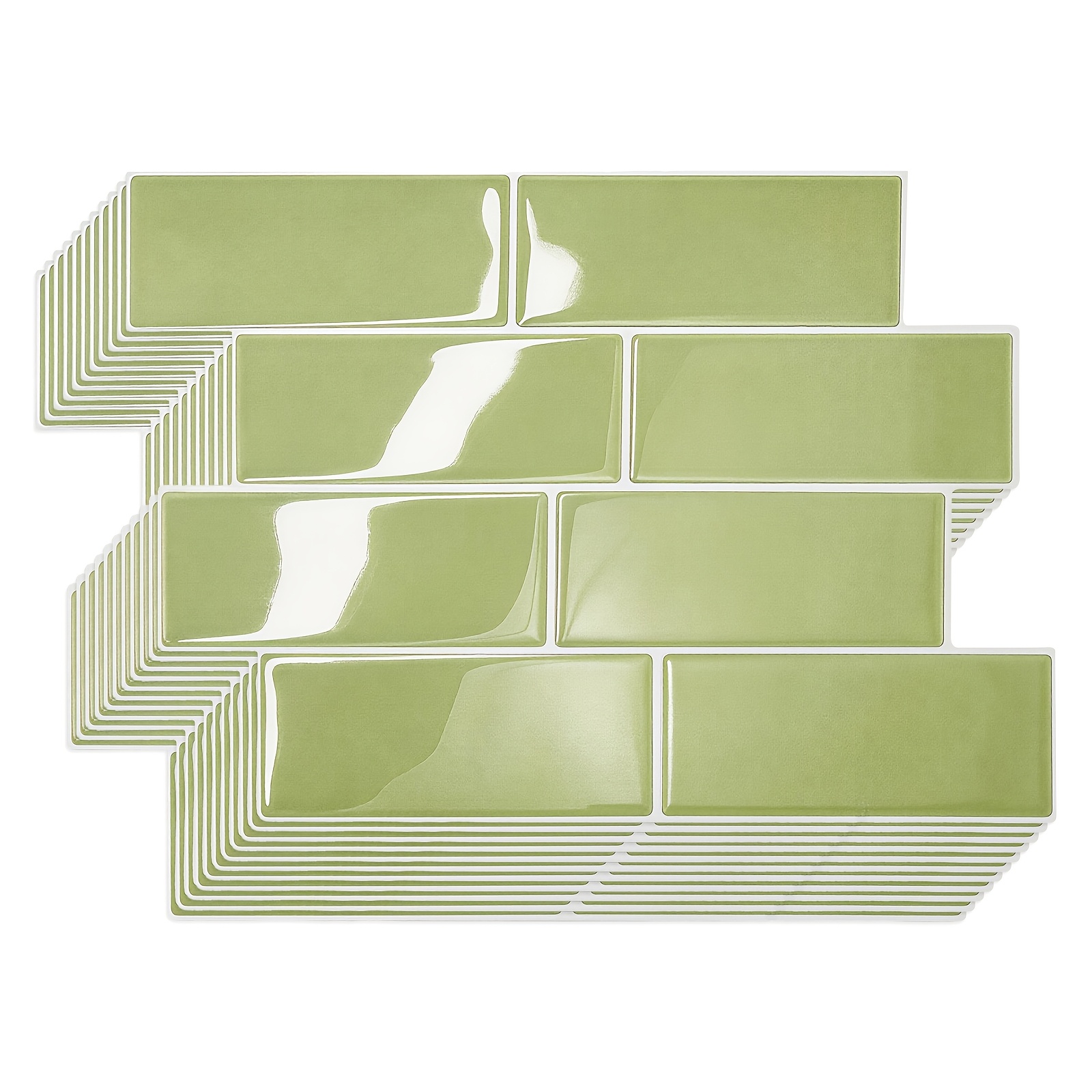 TEMU 10 piezas de pegatinas de pared 3D autoadhesivas de de azulejo, calcomanías removibles de y pegar con adhesivo fuerte, resistentes a los