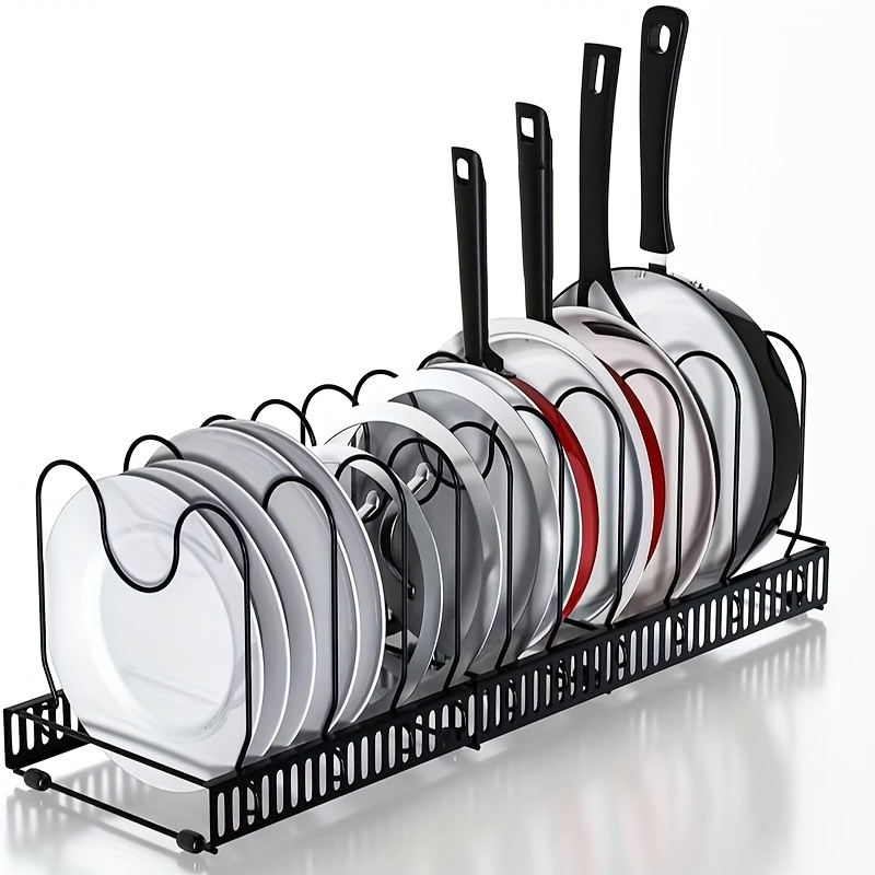 

1 Set Pot Lid Rack, Plate And Pot Storage Rack, Cookware, Pot And Bowl Storage Rack, Cutting Board And Pot And Bowl Rack, Dish Storage Rack, 10-wire/13-wire/, Shelves For Countertops/cabinets/under .