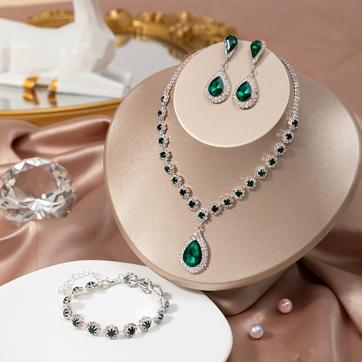 

Bridal Jewelry Set Necklace Bracelet Set Jewelry Day Women's And Bridal Jewelry
