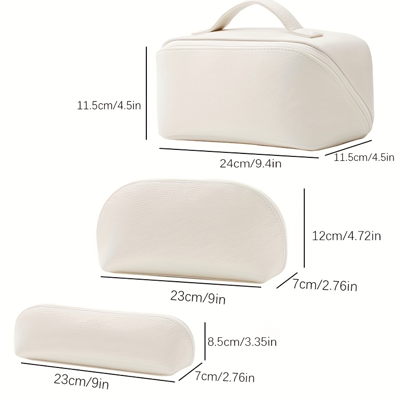 Premium Makeup Bag, Fashionable Portable Multifunctional Storage Pouch for Sanitary Pads, Coins, Keys, Lipstick, Etc., Large Capacity Cute Travel Cosmetic Bag, Commute And Business Trip 3pcs Set, Mother'S Day Gift, Valentine'S Day