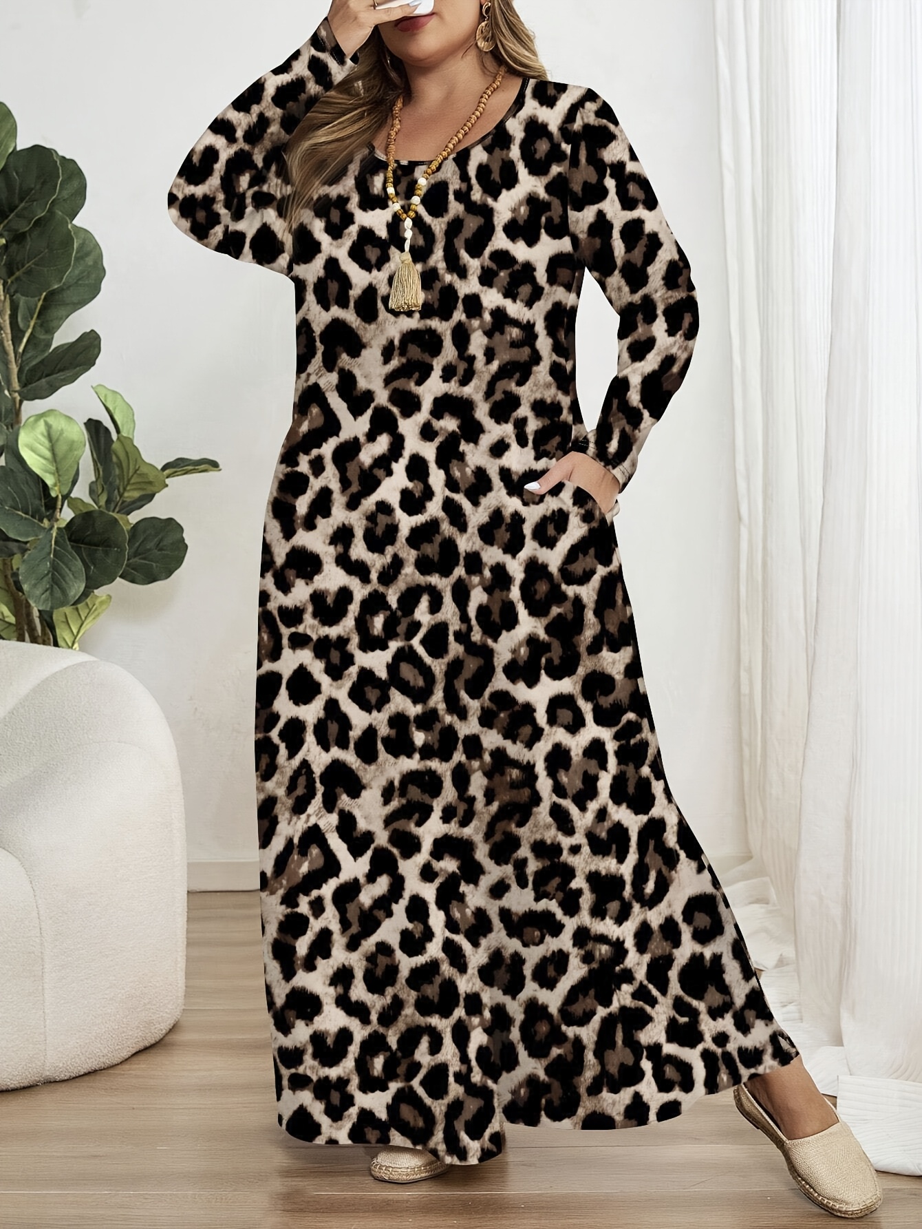 Leopard Maxi Robe Longue LÃ©opard H&m Robe Fluide Tenue LÃ