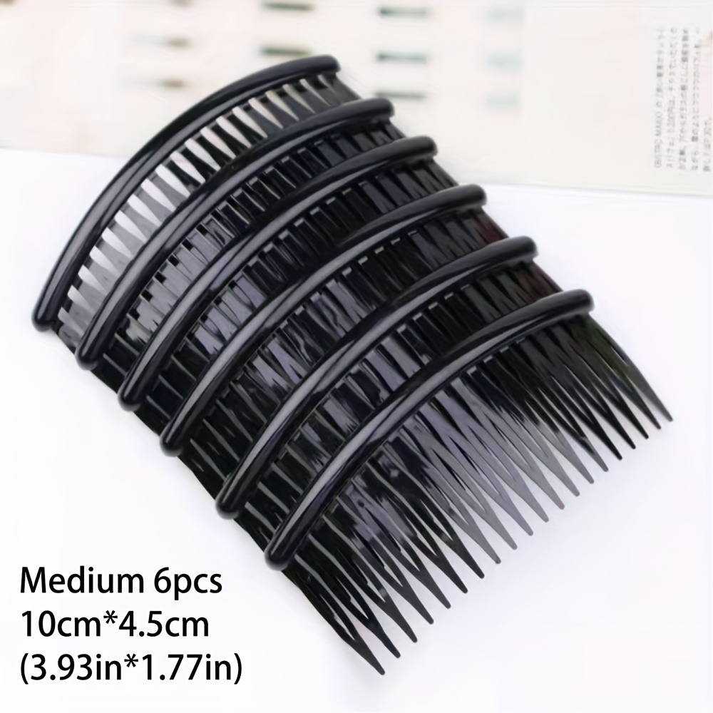 TEMU 6-Pack Plastic Haarborstel Clips voor Vrouwen, Stijlvolle Tools voor het Beheersen van Pluizige Haar, Het Vastzetten van Haar aan de Achterkant