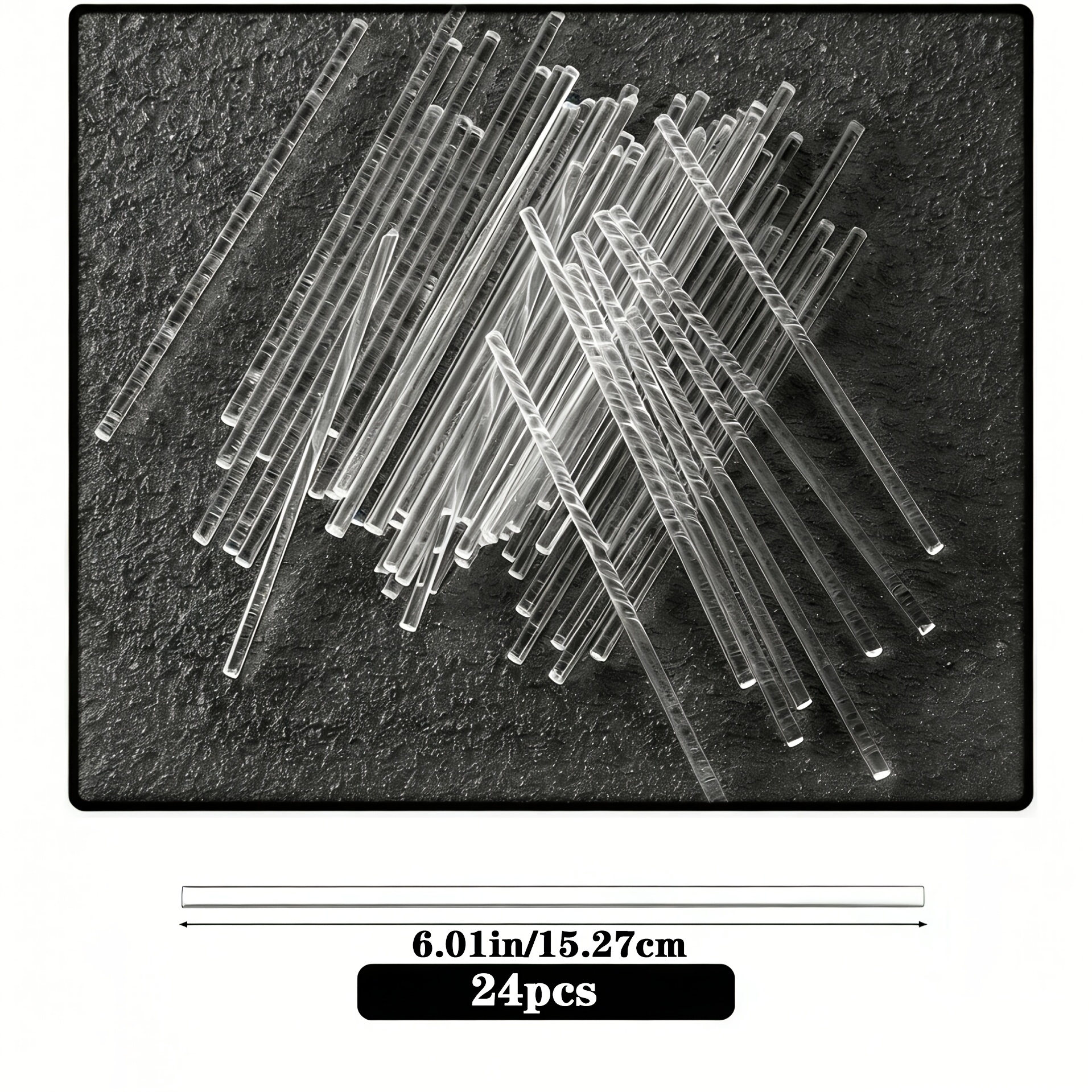 E-shop 24 Stück Acryl Lollipop Stäbchen, Deko Artikel für Lollipops, Kuchenform Zubehör, Bonbonstäbchen für Partys, Hochzeiten, Weihnachten und