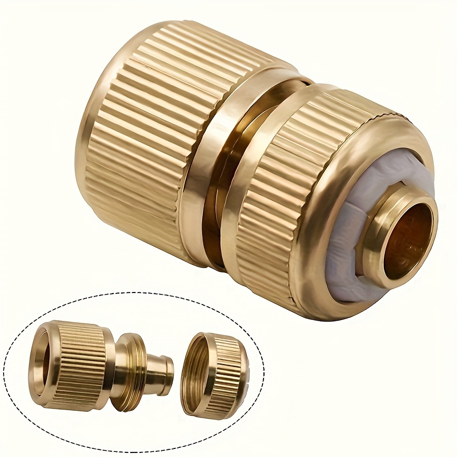 

Heavy-duty Rust-resistant Garden Hose Quick Connect - 1/2" Fit, Aluminum Male & Female Connectors For Lawn Care And Gardening Tools