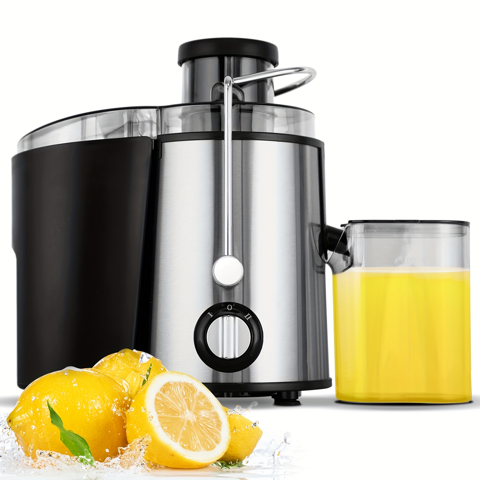 TEMU Advwin Cold Juicer, 600w Electric Juicer, 3-speed Chewing Juicer, Anti Drip Centrifugal Juicer Bpa-free Easy To Clean