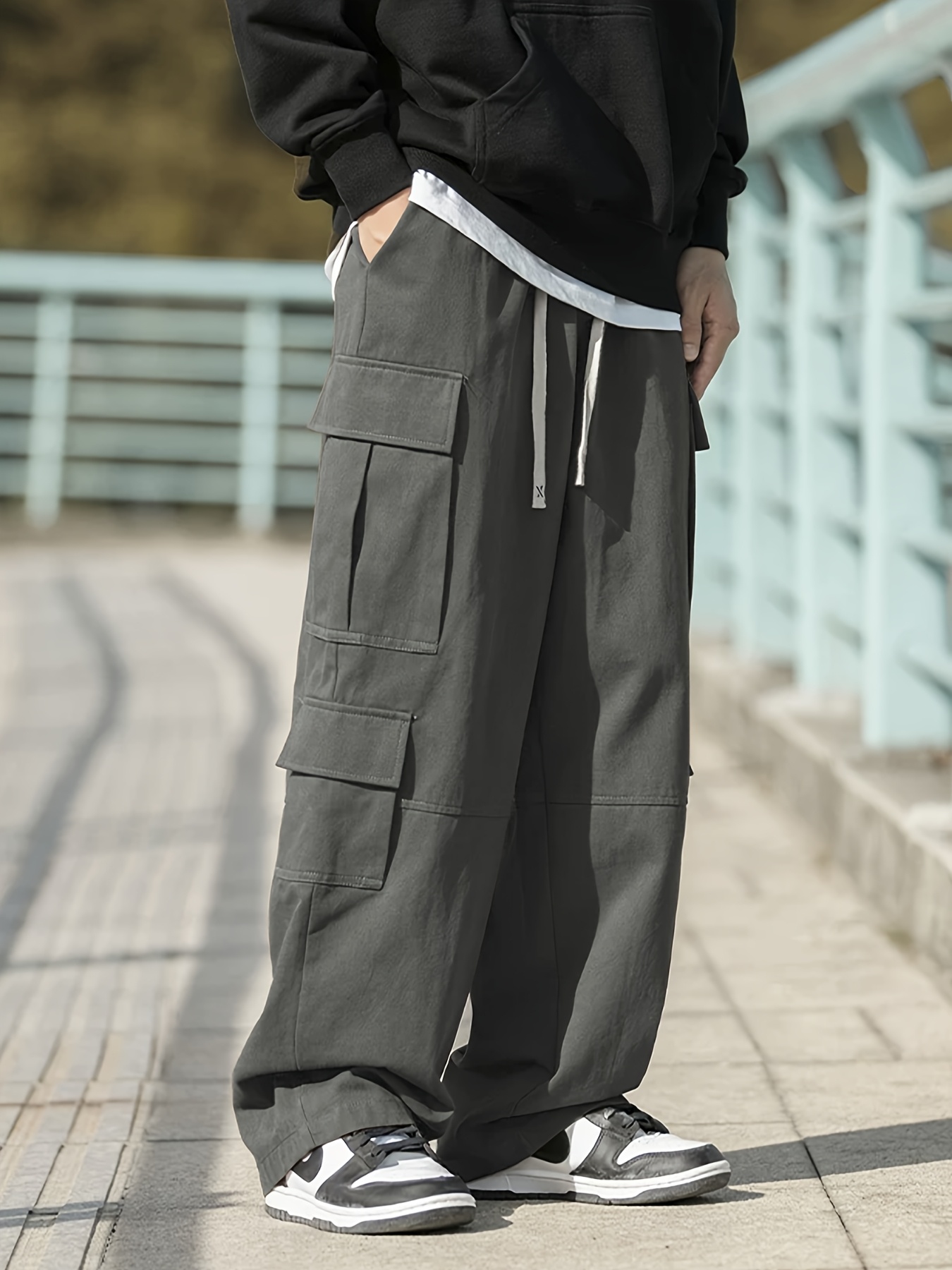 men's work pants season solid color multiple - Temu Canada