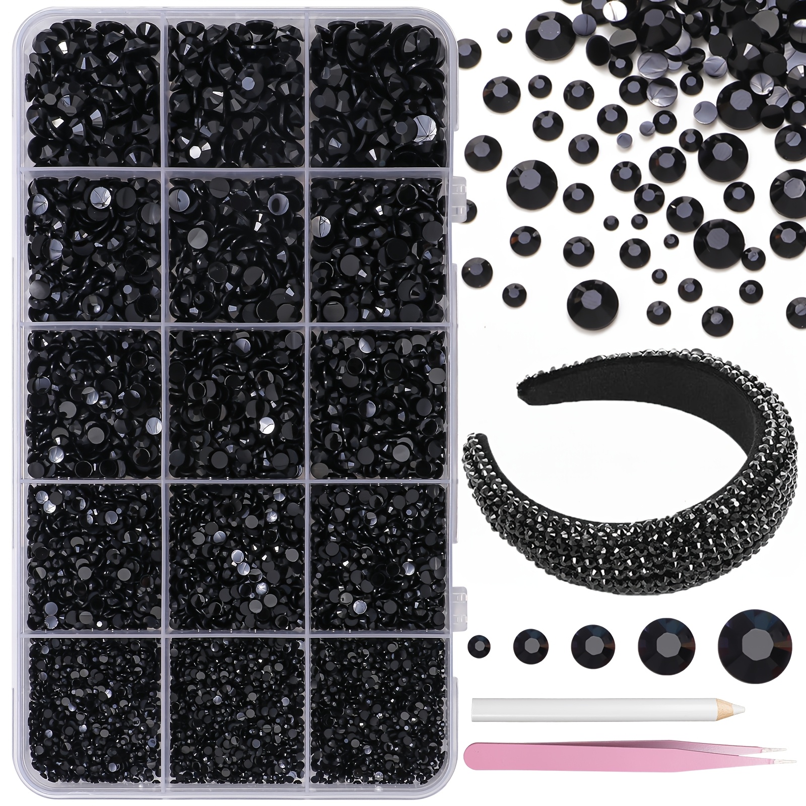 12000pcs   rhinestones for bedazzling 2 3 4 5 6mm mix sizes jelly bedazzling resin gems   bedazzling flatback resin rhinestones for face makeup crafts tumblers