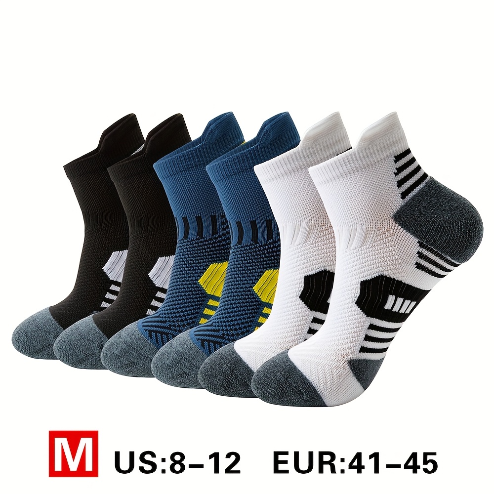 E-shop 3 Paar Premium Profi Sport Socken Herren Damen Marathon Laufsocken Outdoor Wandern Reiten Fitness Kurze Socken Verdickte Handtuchsocken 39-45