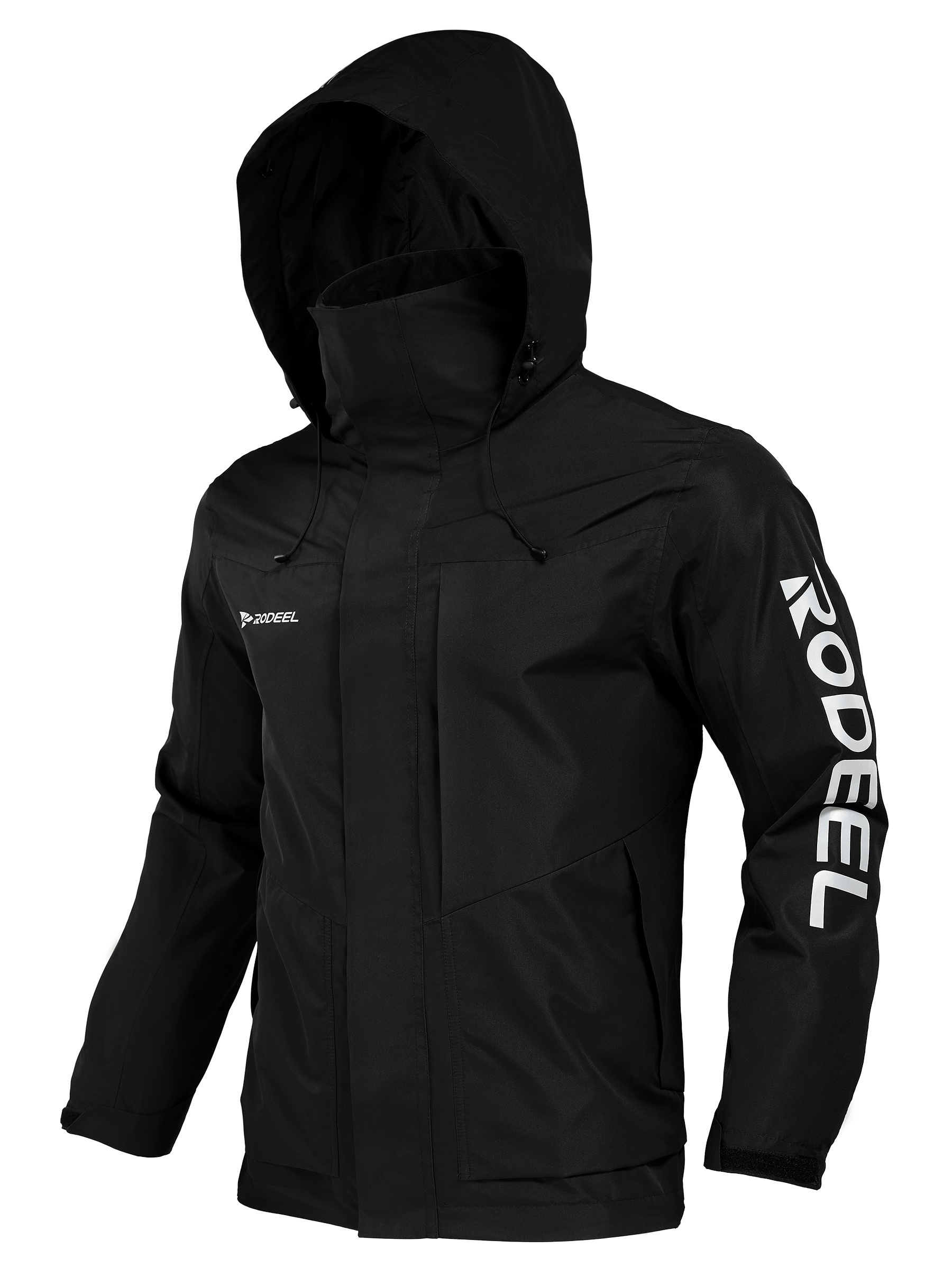 Waterproof Hooded Jacket Men Reflective Design Breathable - Temu Mexico