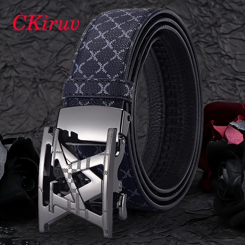 unisex classic vk letter fashion belt easy elegant automatic - Temu