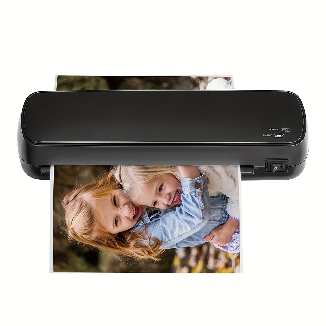 Image of 4-in-1 Compact Laminator Machine Black - 3 Min For A4/a5/a6 Photos And Docs | Fade-proof Tech, Wrinkle-free | School Teacher Supplies, Home Office And Crafting Essential