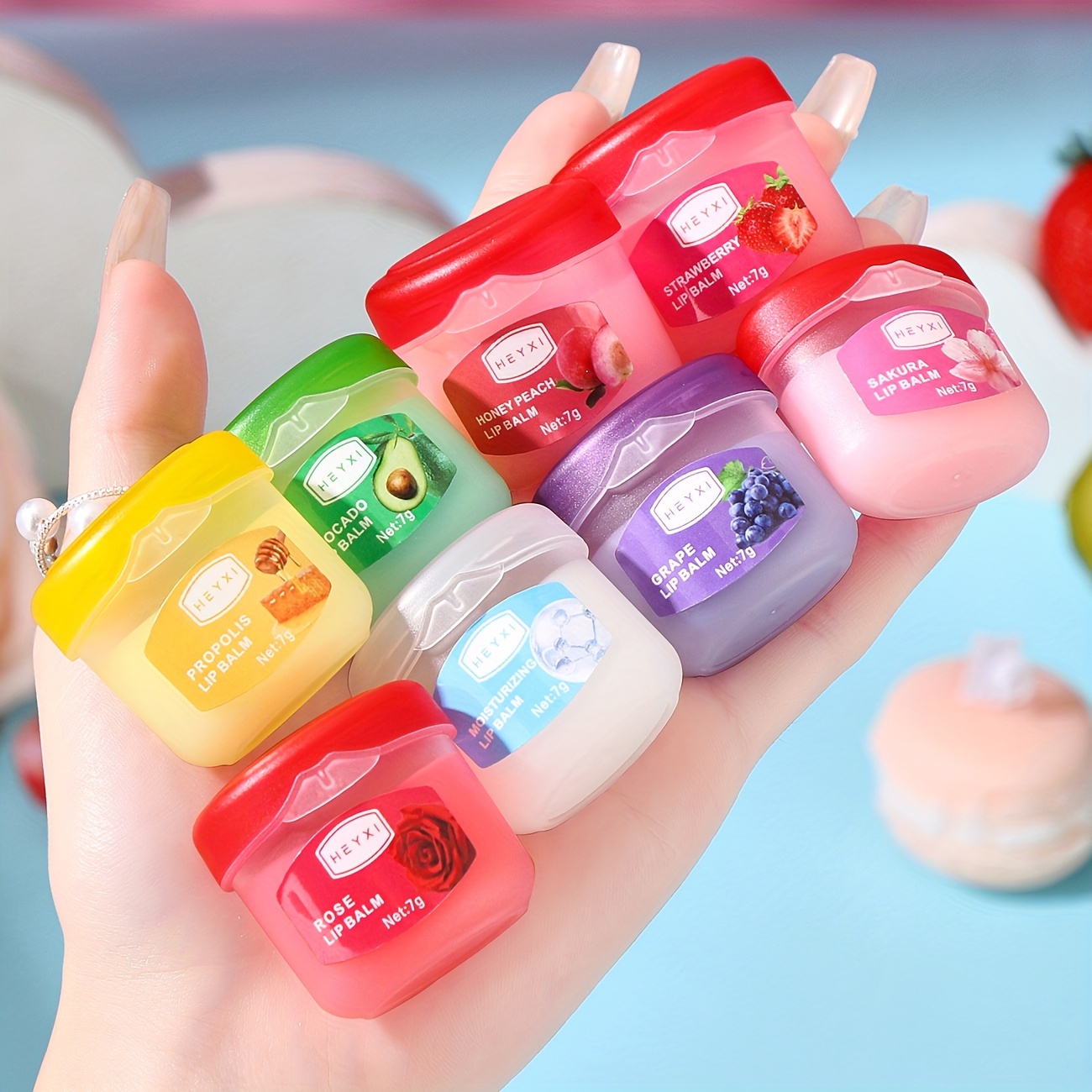 8pcs Lip Balm Set - Hydrating &amp; Moisturizing, Alcohol-* Skin Types,