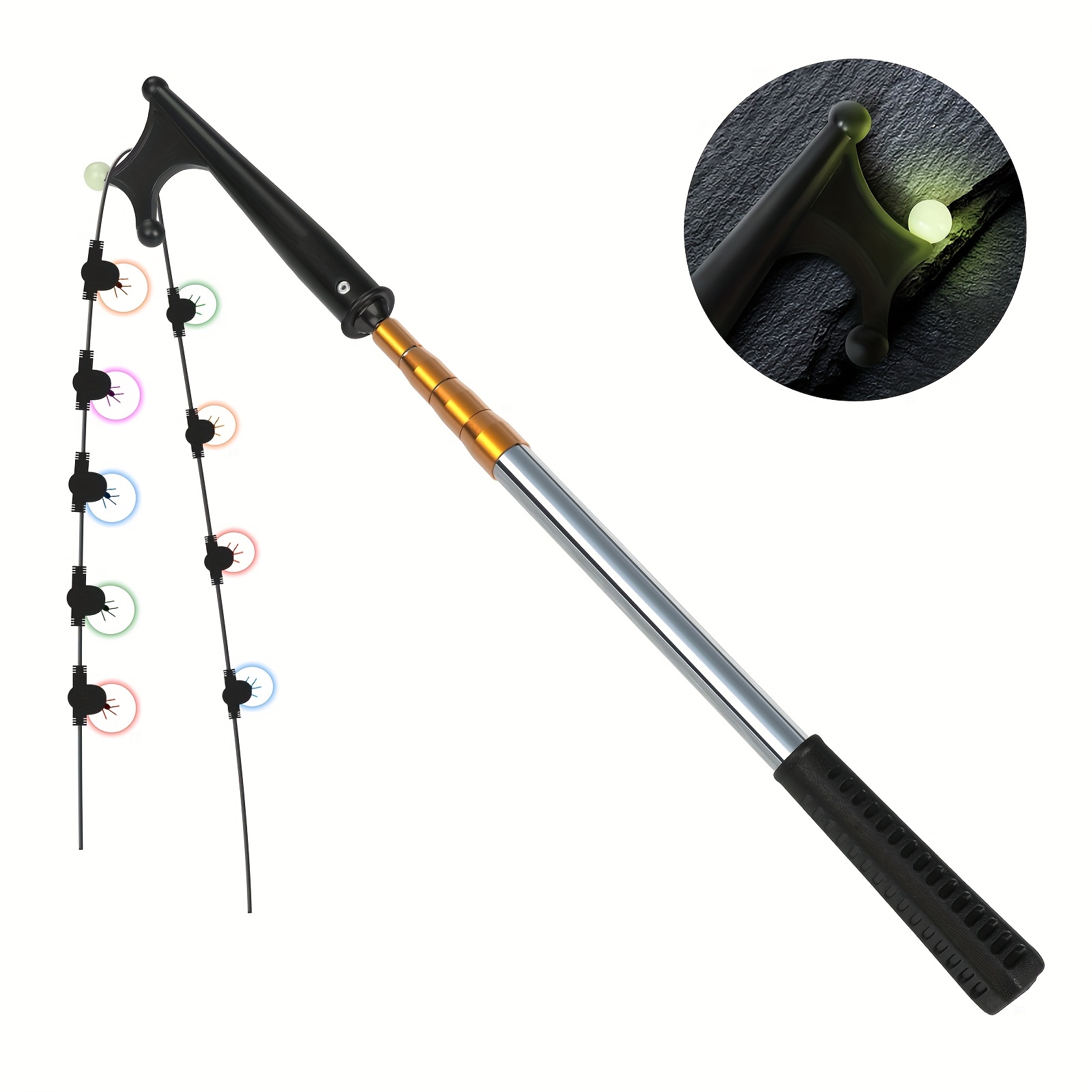 Adjustable Telescoping Boat Hook with Luminous Beads