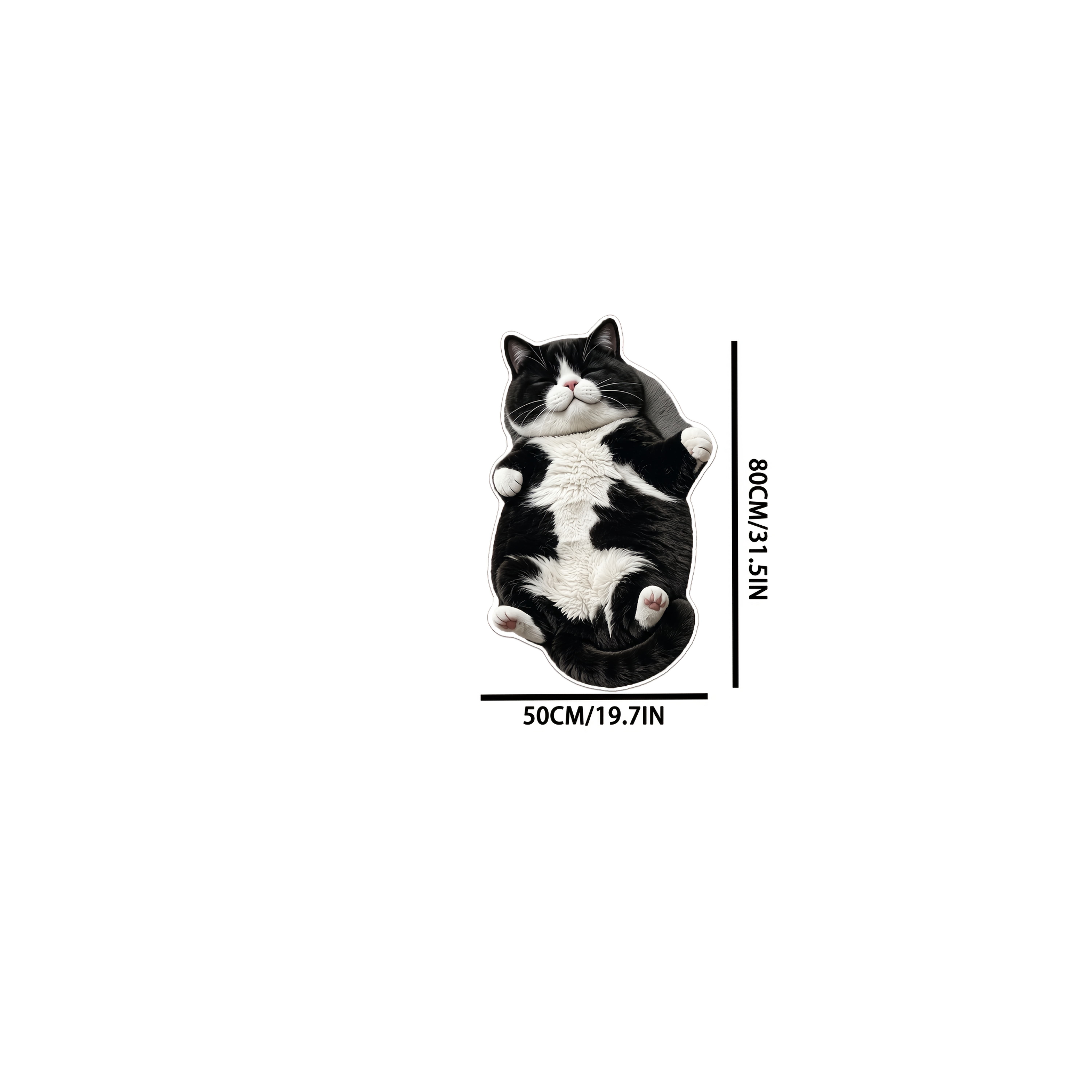 TEMU [Velvet] 1pc, Tapis Long Vache Chat Reclinable pour Sommeil , Lit Relaxant pour Chaton, Décoration de Chambre à Coucher avec de Guérison, Tapis