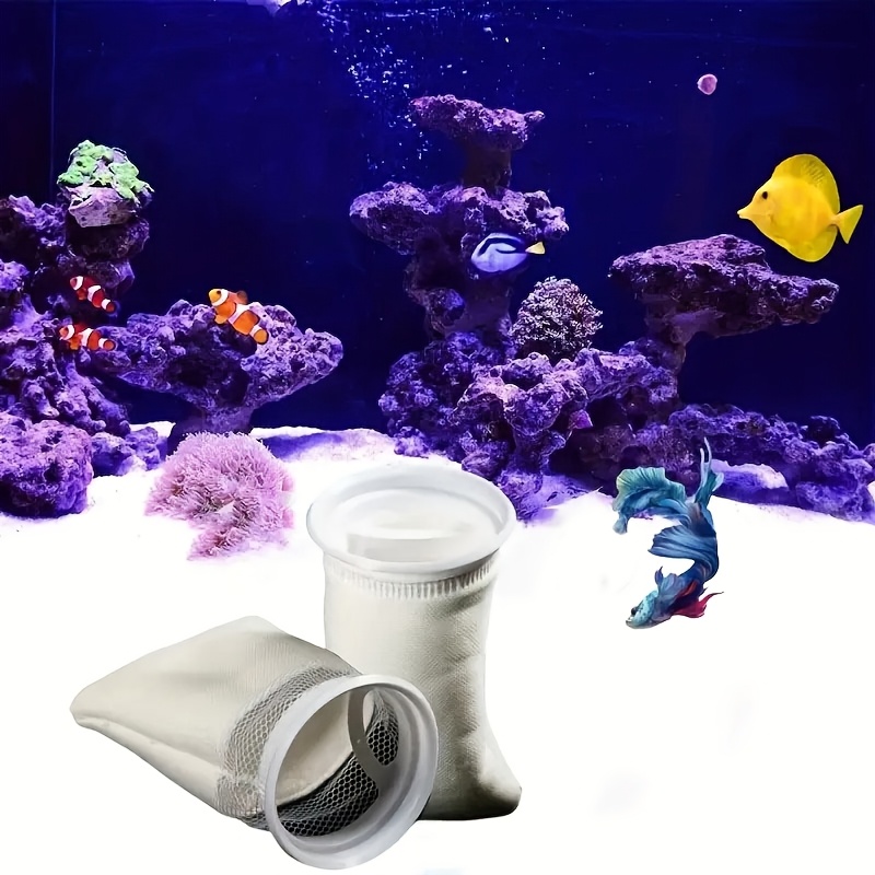 

2-pack Nylon Aquarium Filter Sock Bags, Washable And Reusable Fish Filter Media Bags For Fish