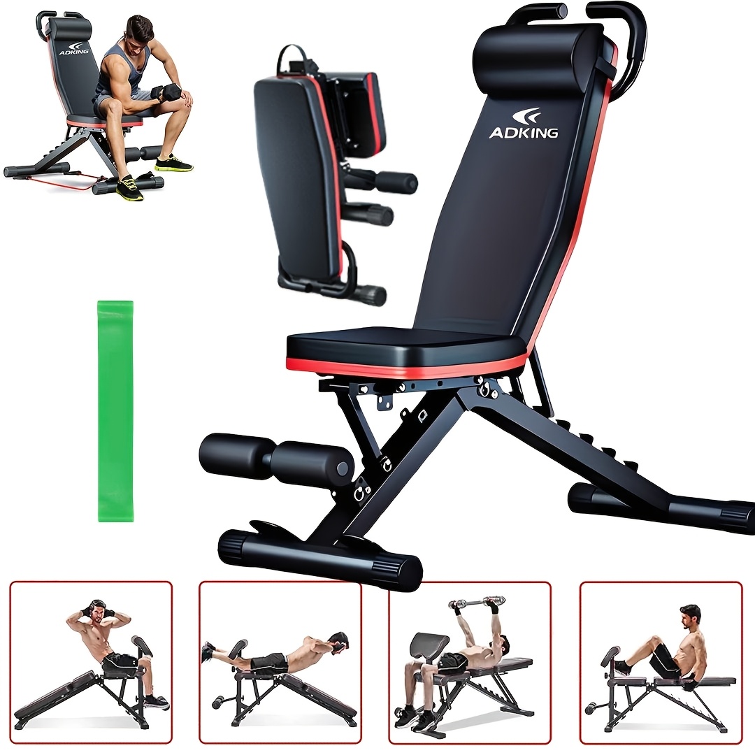Pre-assembled Foldable Dumbbell Bench, 14-in-1 Multi-functional Weight Bench, 1000 Lbs Capacity, 6 Adjustable Incline Levels, Suitable For Home And Gym Strength Training