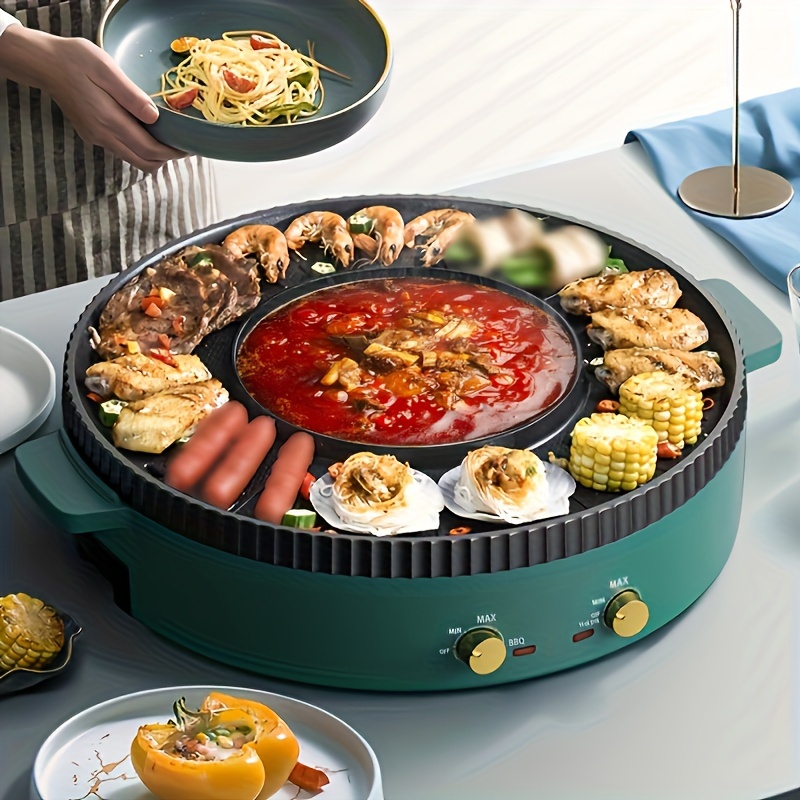 Food Party Hot Pot Electrique Appareil Fondue Chinoise et Barbecue