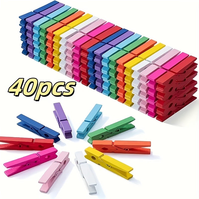 40/60pcs Assorted Mini Photo Clips, Suitable For Holiday Decoration Technology, Photo Pendants, Clothes Pins
