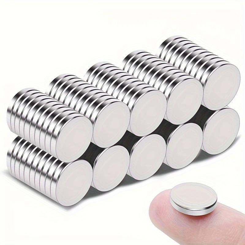 

60 Pcs Neodymium Magnets - Strong 2kg , 10mm Diameter 2mm Width, Round Mini Magnets, With Whiteboard Storage Box, For Fridge, Photo, Magnetic Board, And Needle Board - Metal Material, Round Shape