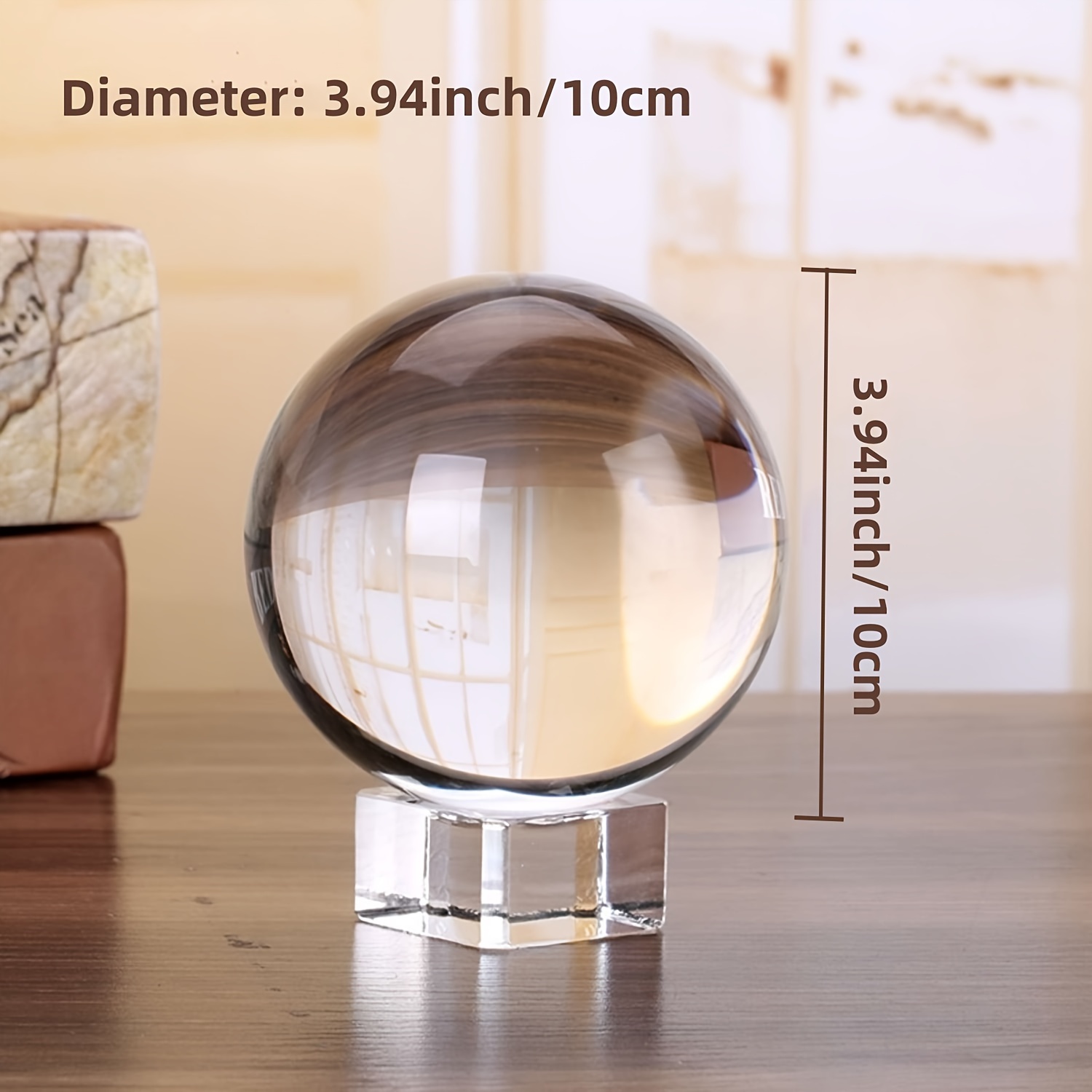 E-shop Große transparente Kristallkugel Ornament - K9 Fotografie Design, geeignet für und Weihnachtsgeschenke, Desktop-Display mit einer friedlichen