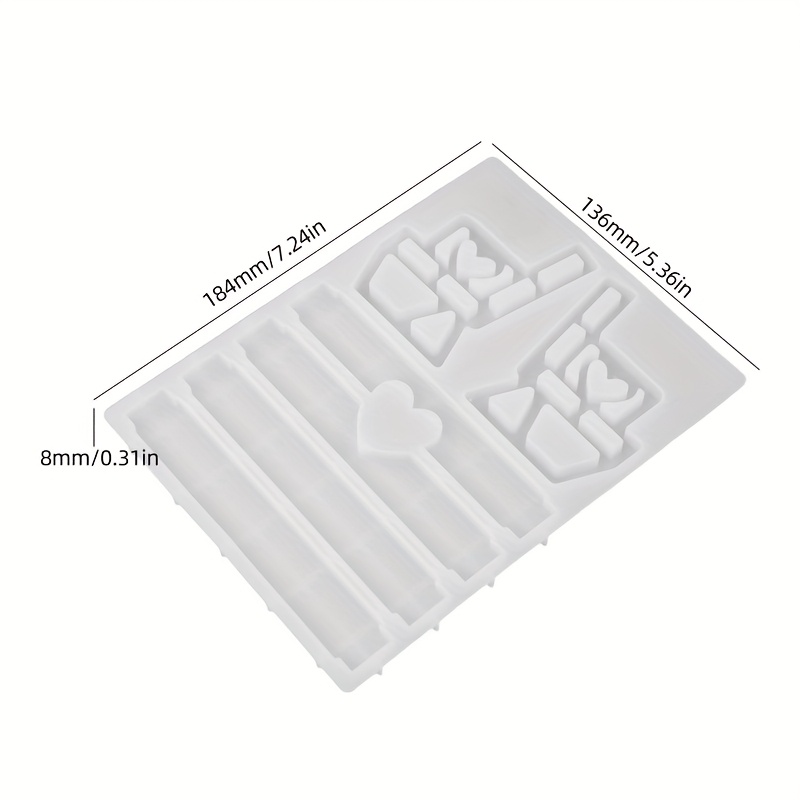 E-shop DNEJIU DIY Harz-Silikon/Epoxy-Formen-Set - Liebesbank-Stuhlformen mit Herz-Ausschnitten, Mehrteilige Montage für Handarbeit, Gipsdekorationen &