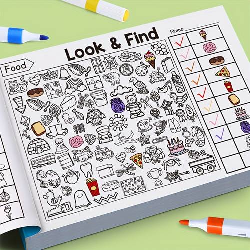 book for children and activity book featuring visual search interactive focus games educational activities school supplies easter and christmas presents
