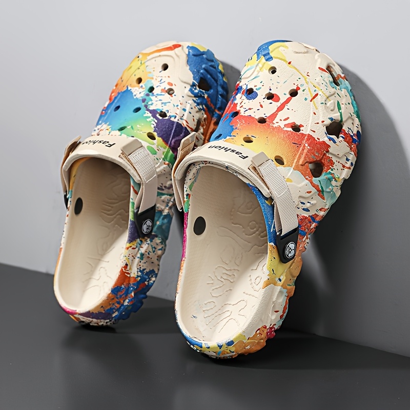 sandalias de playa para hombre verano 2025, diseño niche graffiti