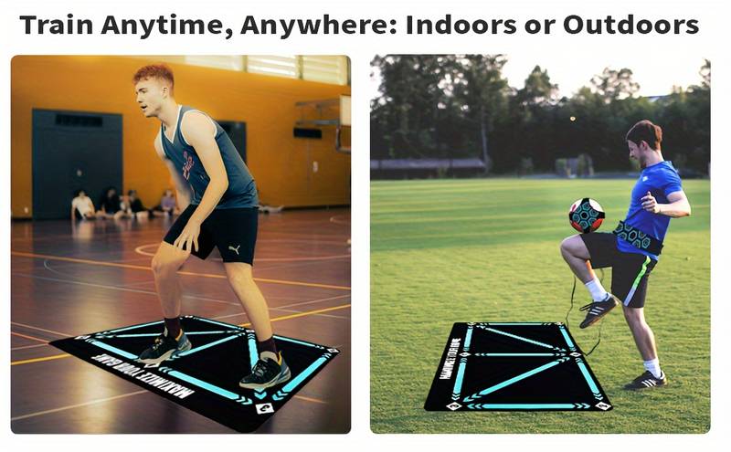 1pc soccer training mat outdoor soccertraining soccer pace practice control pace practice lmprove footworkpractice details 1