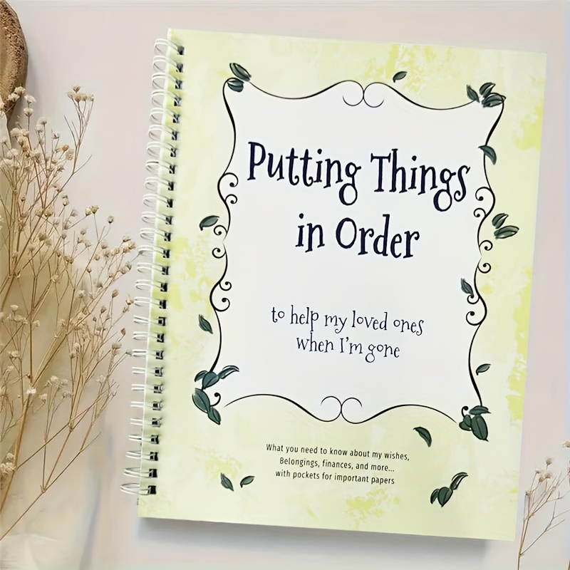 TEMU Adult End Of Guide Book, Book-putting Things In Order, Last Wishes Book For Death Help , Important Checklist Organizer With Financial & Medical