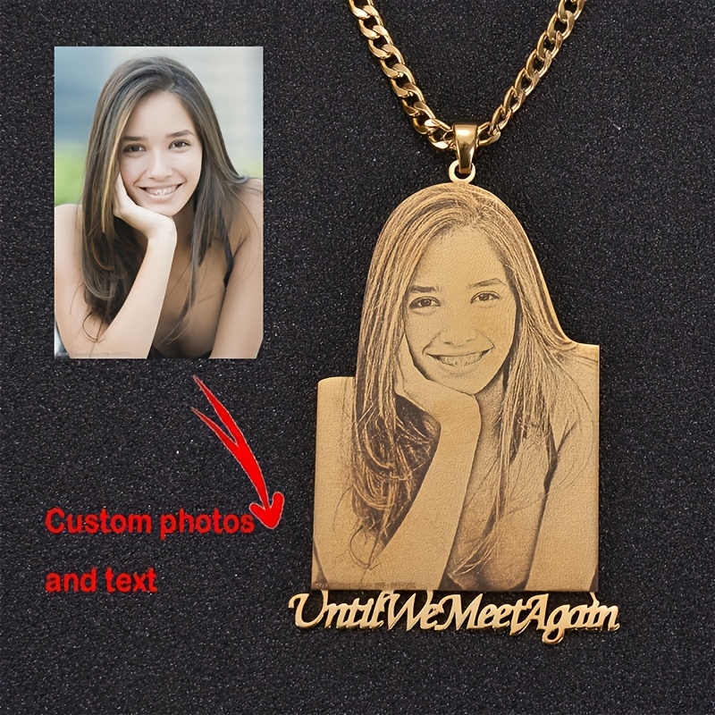 

Personalized Steel Necklace Engraved & - , For Mom