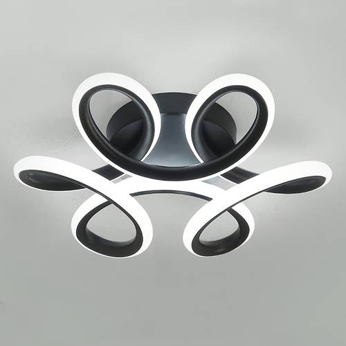 1pc modern led ceiling light fixture flower shaped metal embedded ceiling light three color adjustable warm cool very suitable for living room bedroom dining room kitchen etc black white