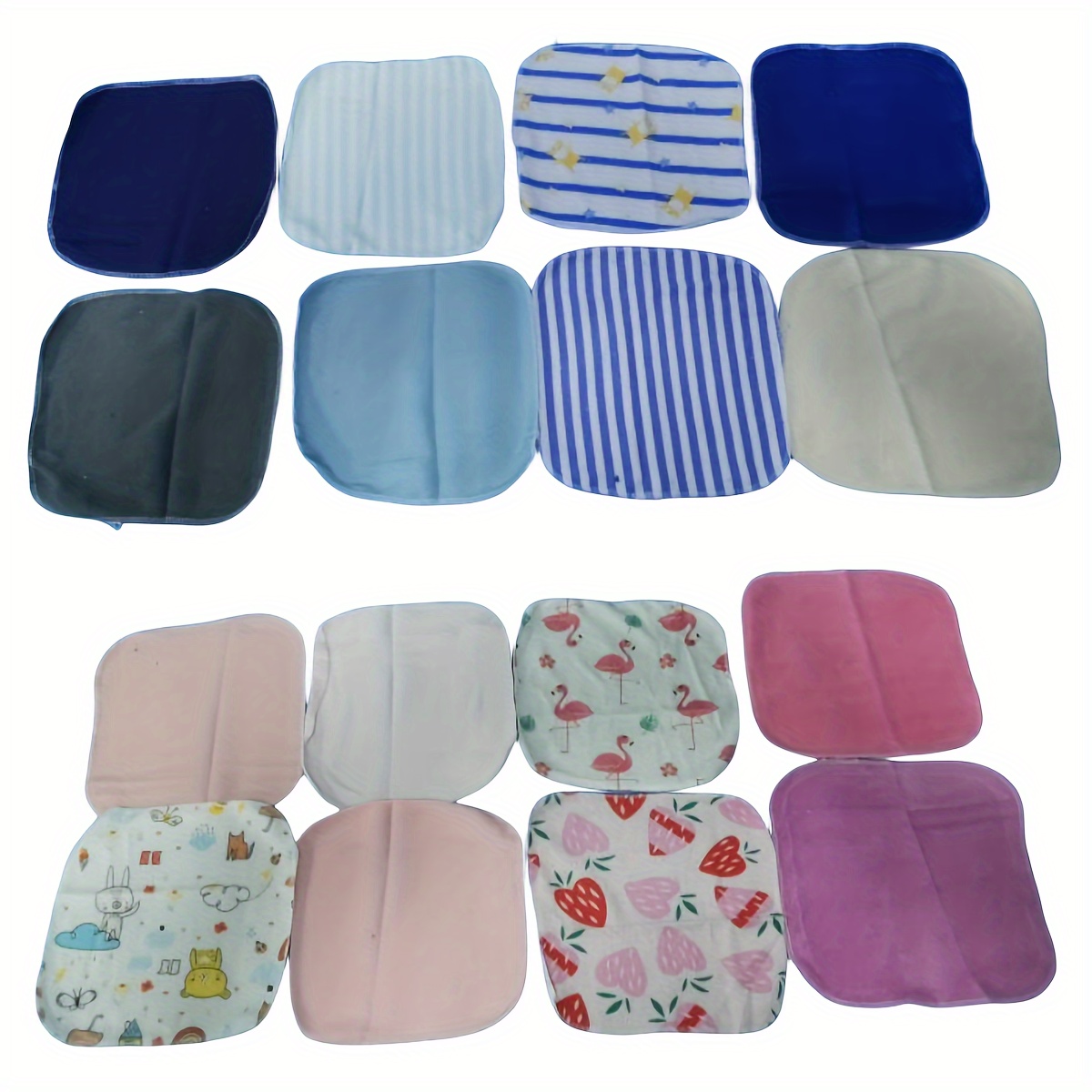 8pcs Baby Random Colors Soft Towels, Infant Bath Washcloth, Kids Bath Towels