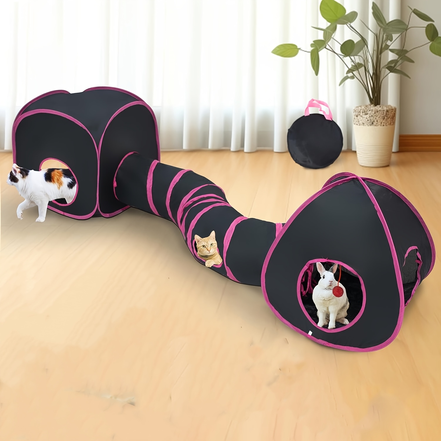 Cat Tunnels with Cube Tent Toys Combo for Indoor Play
