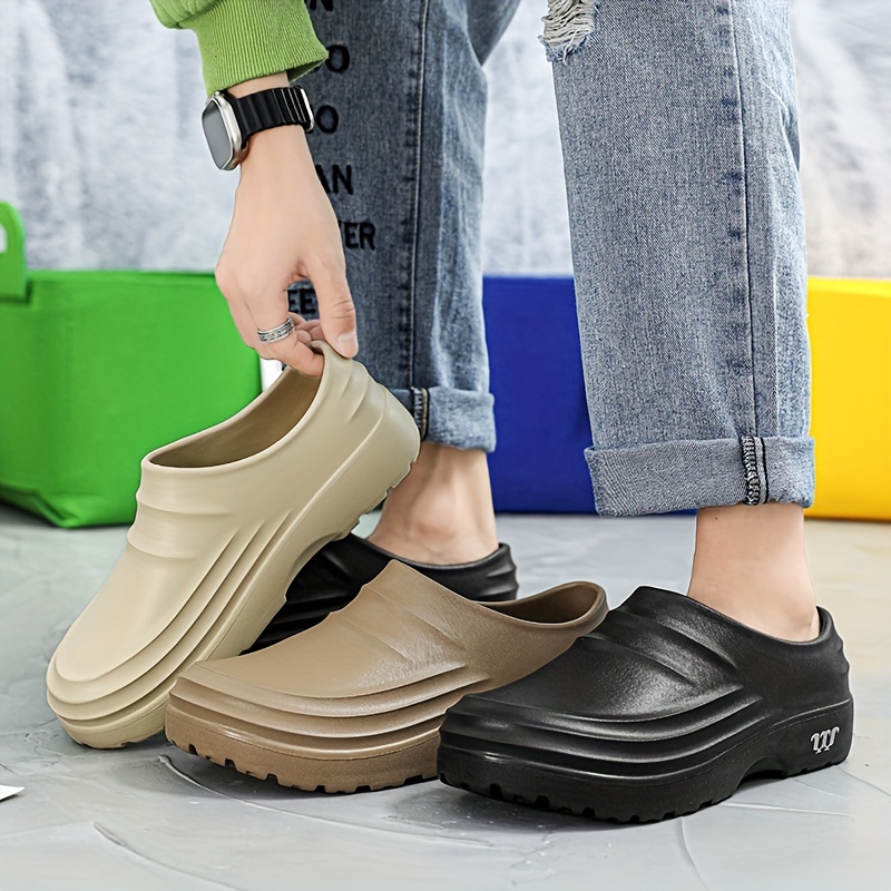 Zapatos antideslizantes para mujer, calzado plano de cuero, resistente al  agua, a prueba de aceite, para